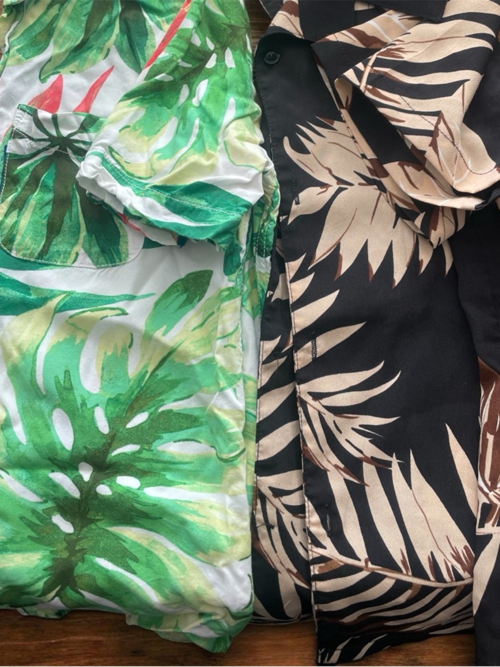Boys Tropical button downs (2) 7/8
